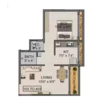 Swamini Silver Pride 1 BHK Layout