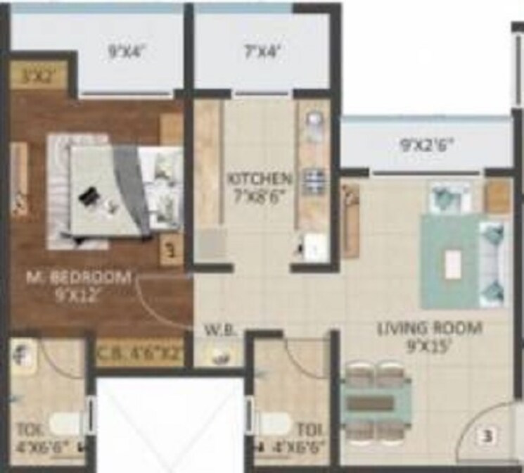 Other, swastik-heights-bhayander-east 1 Bedroom 495 Sq.Ft. Apartment In Bhayandar East Thane 9032979