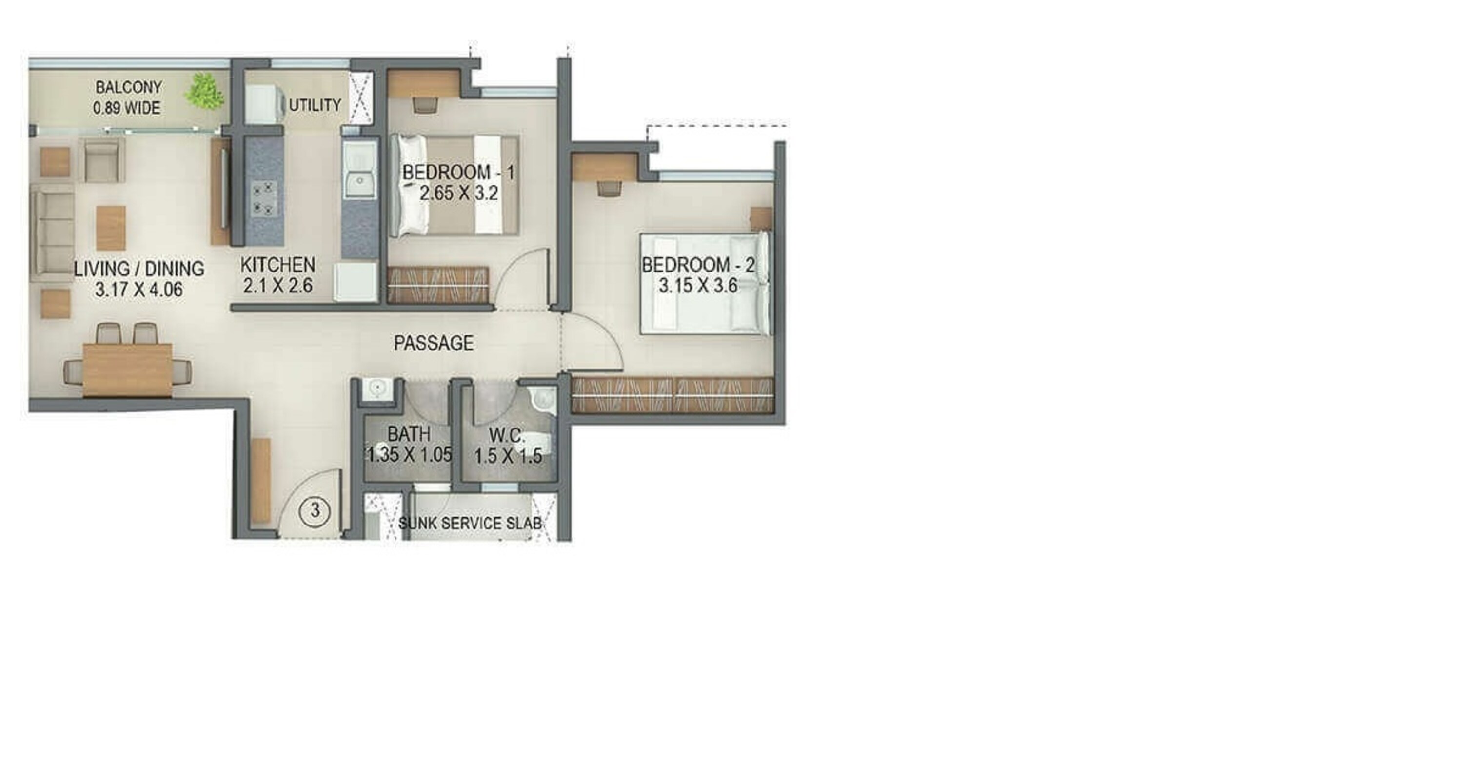 tata amantra apartment 2 bhk 709sqft 20215704155749