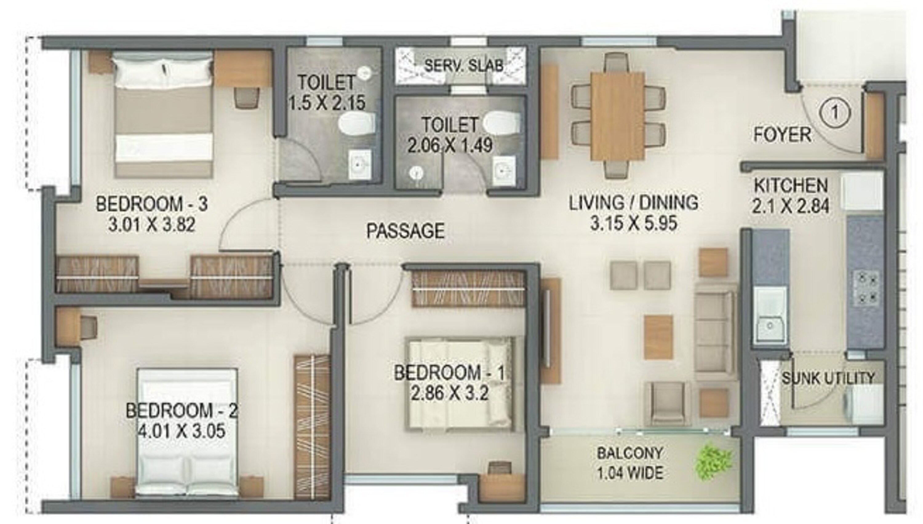 tata amantra apartment 3 bhk 828sqft 20215604155620