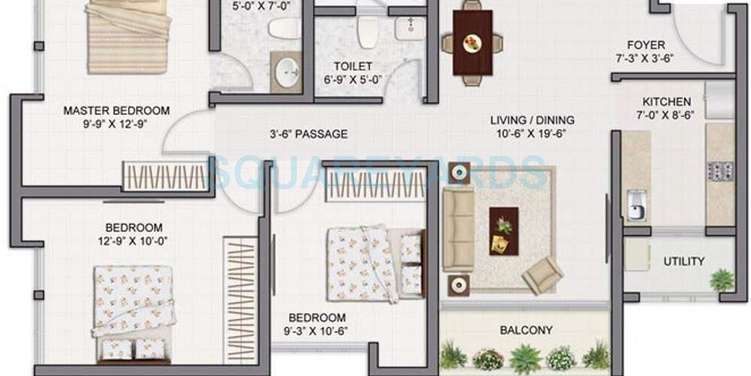 tata amantra apartment 3 bhk 987sqft 20215504155547