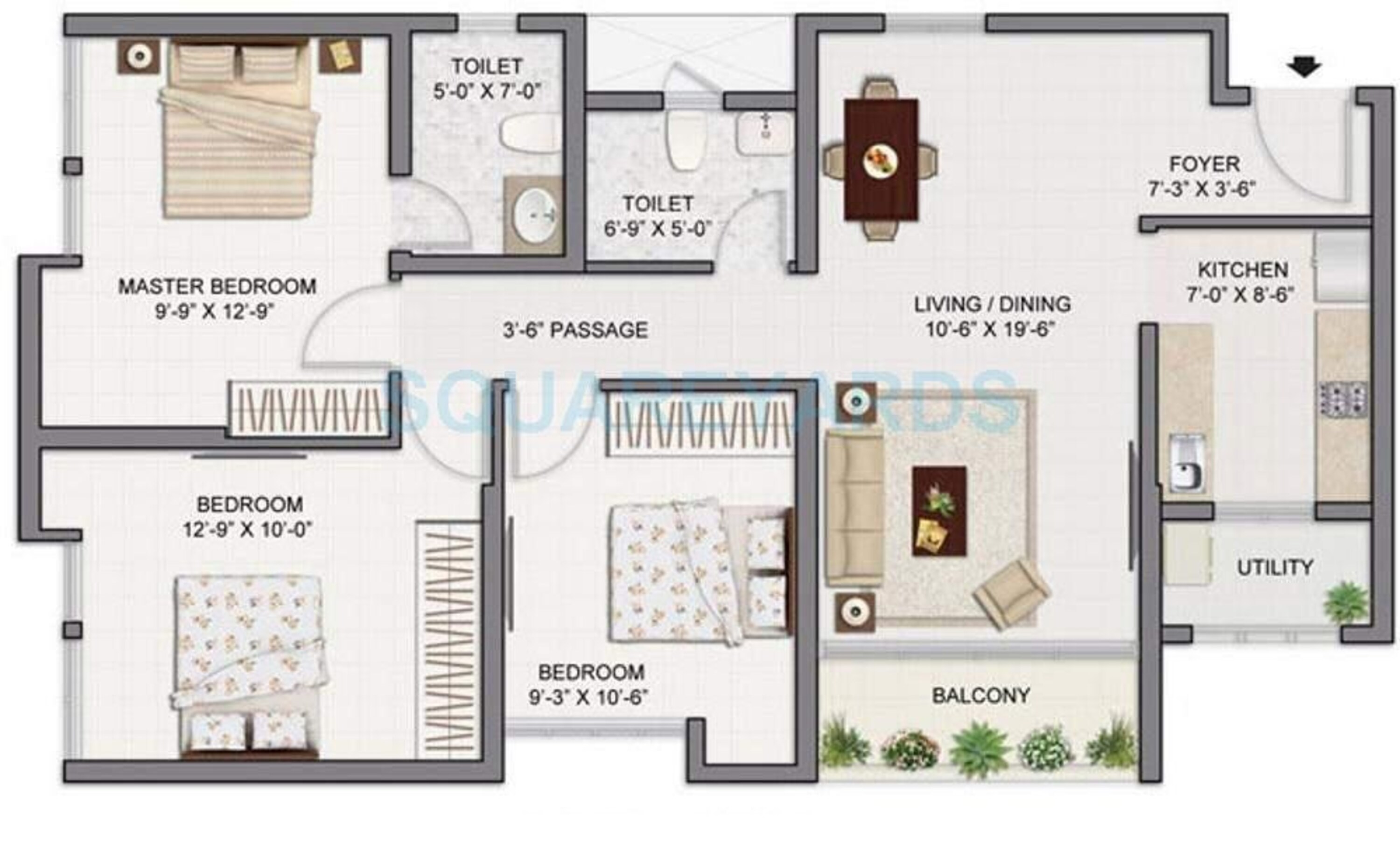tata amantra apartment 3 bhk 987sqft 20215504155547
