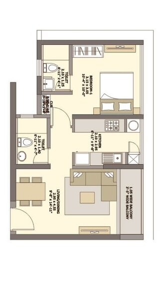 1 BHK Apartment For Rent in Tata Serein Unnathi Gardens Thane  7901075