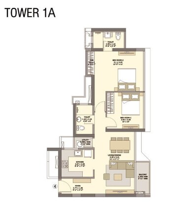  2 BHK Apartment at Tata Serein, Pokhran Road No 2 – for Sale