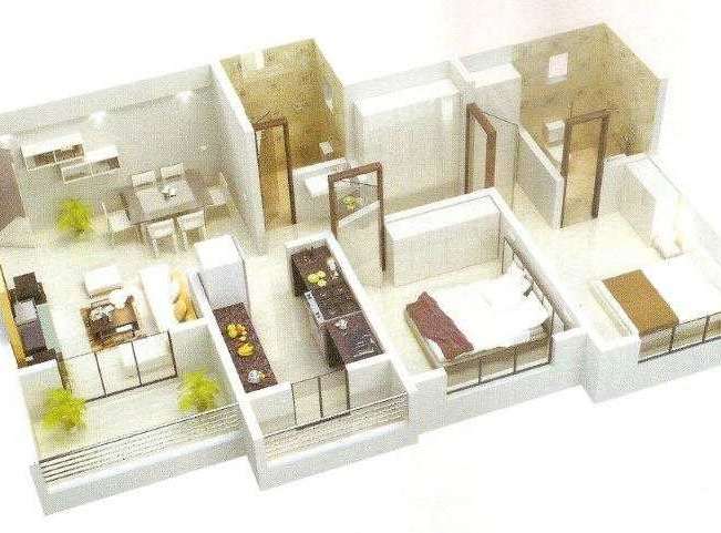 2 BHK 850 Sq. Ft. Apartment in Thanekar Bhagirathi Estate