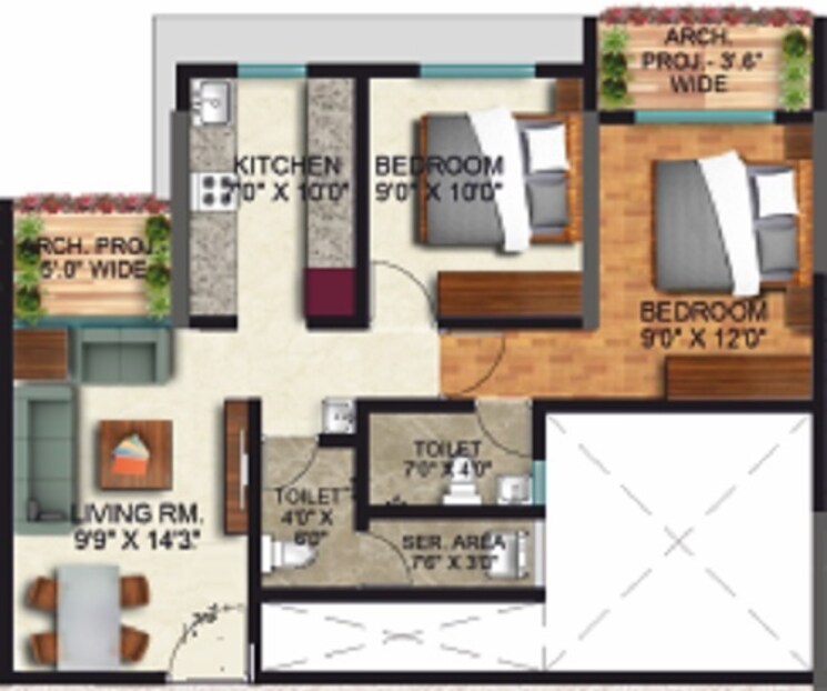 Other, thanekar-palacio 2 Bedroom 595 Sq.Ft. Apartment In Badlapur East Thane 8136863