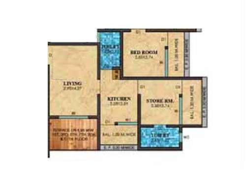 tharwani vedant imperial apartment apartment 2 bhk 462sqft 20232911012939