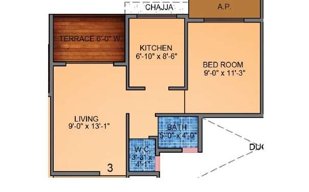 tharwani vedant millenia apartment 1 bhk 313sqft 20222317172300