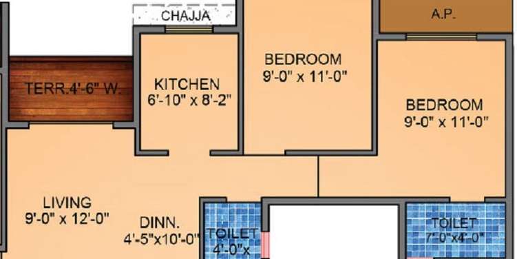 tharwani vedant millenia apartment 2 bhk 458sqft 20223217173204