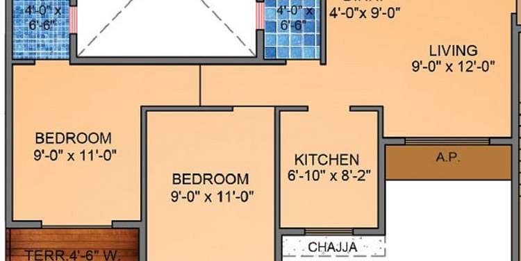 tharwani vedant millenia apartment 2 bhk 461sqft 20223117173144