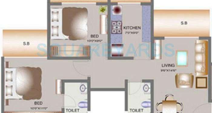 tharwani vedant nakshatra apartment 2bhk 969sqft1