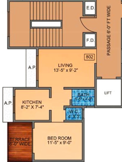 1 BHK 391 Sq. Ft. Apartment in Tharwani Vedant Nakshatra Apartment