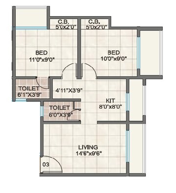  2 BHK Apartment at Tiara Hills, Mira Road – for Rent