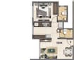 Triveni Crown 1 BHK Layout