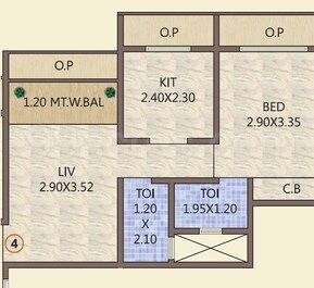 1 BHK 450 Sq. Ft. Apartment in Umiya Oasis