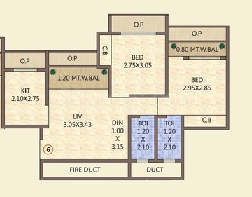  2 BHK Apartment at Umiya Oasis, Ketkipada – for Sale