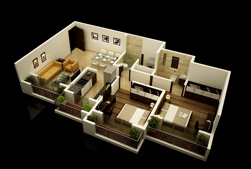 Rental 2 Bedroom 628 Sq.Ft. Apartment in Unique Greens Ghodbunder Road ...