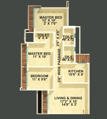  3 BHK Apartment at Unique Poonam Estate Cluster 2, Mira Road – for Sale