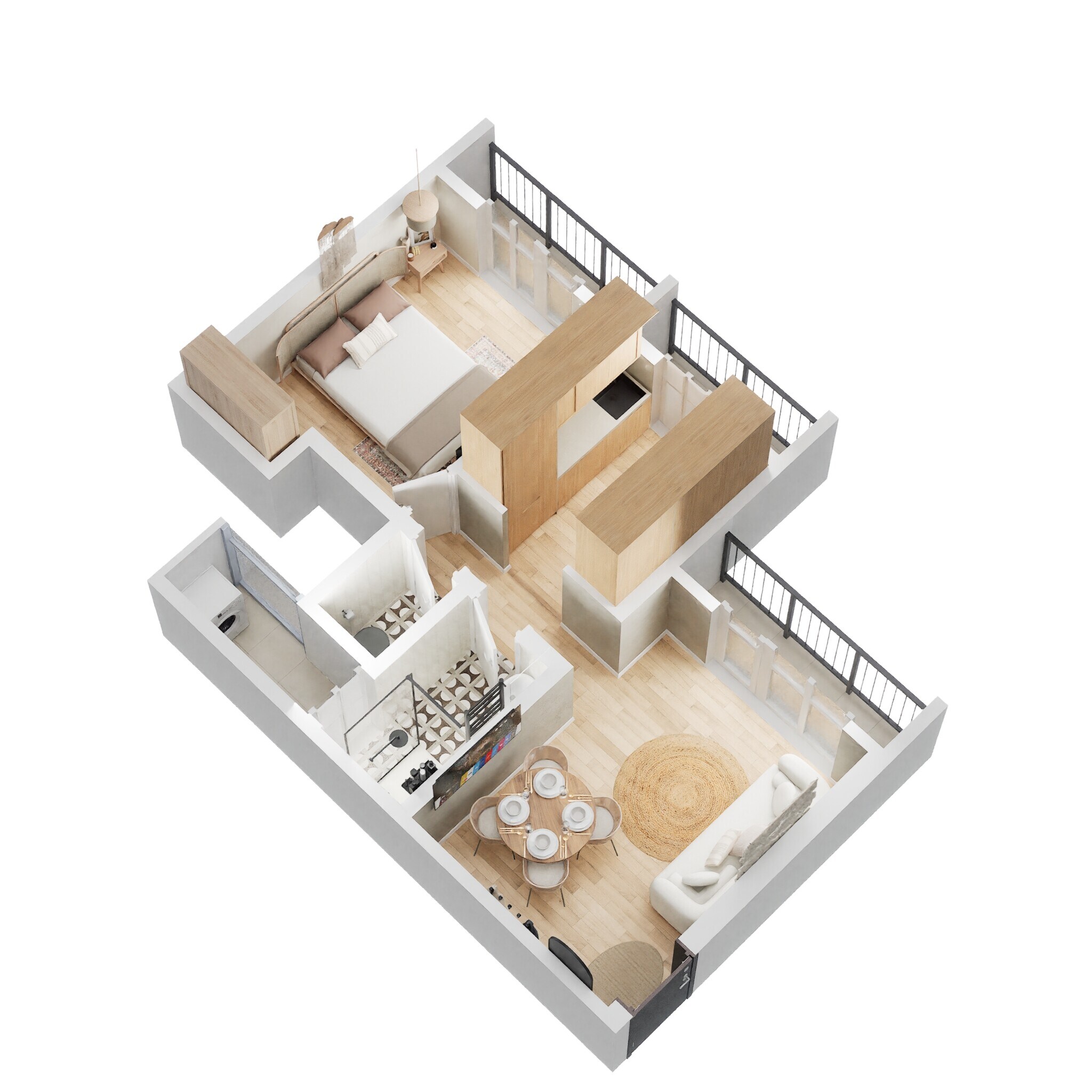 Floor plan of 1 BHK 330 Sq. Ft. Apartment in Vihang Golden Hills, Thane