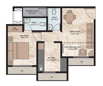  1 BHK Apartment at Vihang Golden Hills, Owale – for Rent