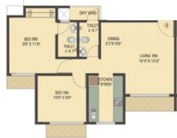  2 BHK Apartment at Vihang Valley Phase 3, Kasarvadavali – for Sale