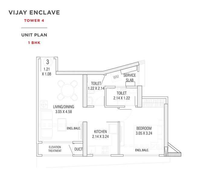 1 BHK 390 Sq. Ft. Apartment in Vijay Enclave