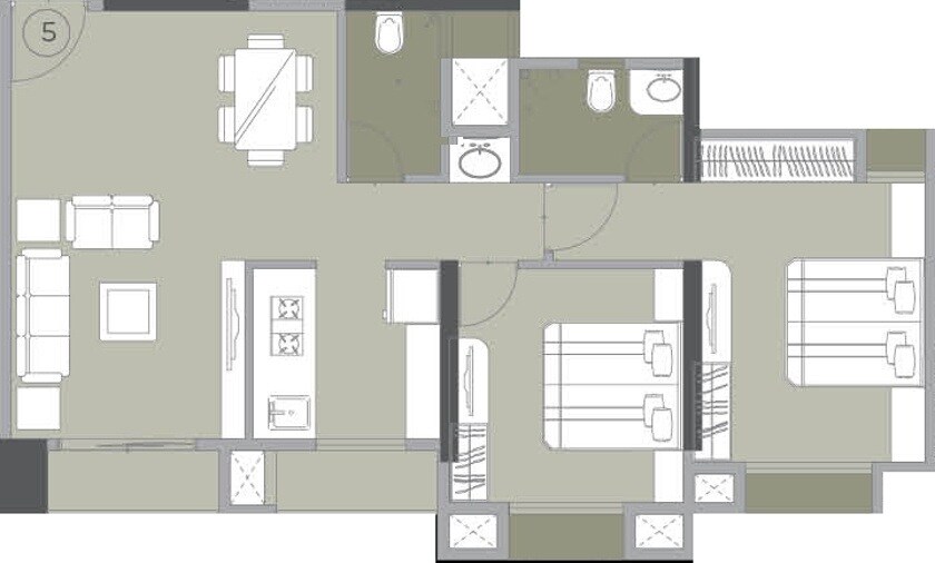  2 BHK Apartment at Vijay Galaxy, Vijay Nagari – for Sale