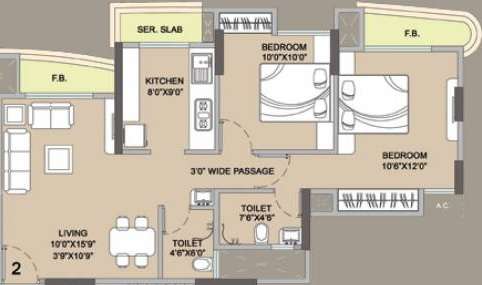 vijay residency thane apartment 2 bhk 1030sqft 20213404003406