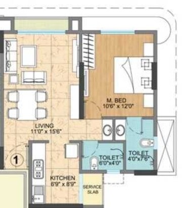  1 BHK Apartment at Vijay Vatika, Kavesar – for Sale