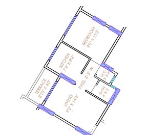 1 BHK 388 Sq. Ft. Apartment in Vishnu Altezza