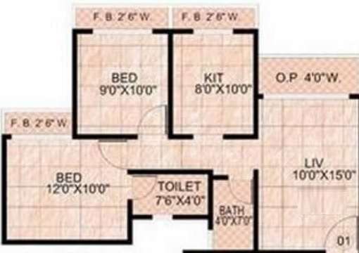 wadhwa daisy gardens apartment 2 bhk 632sqft 20234324104309
