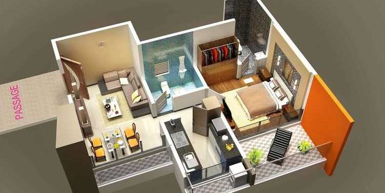 wadhwa regalia phase 3 apartment 1 bhk 372sqft 20235421175410