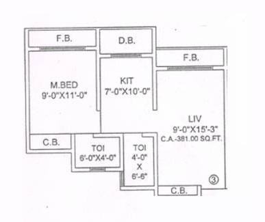 1 BHK 375 Sq. Ft. Apartment in Walchand Apartments