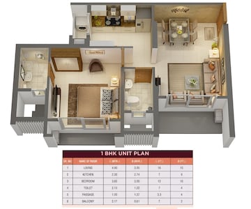  1 BHK Apartment at Yogi Ajmera Bliss, Kalyan West – for Sale