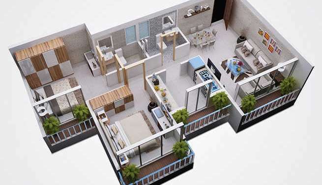 yushan maple casa loma apartment 2 bhk 945sqft 20202617122611
