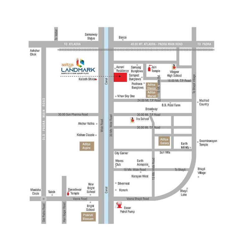 Aditya Landmark Location Image