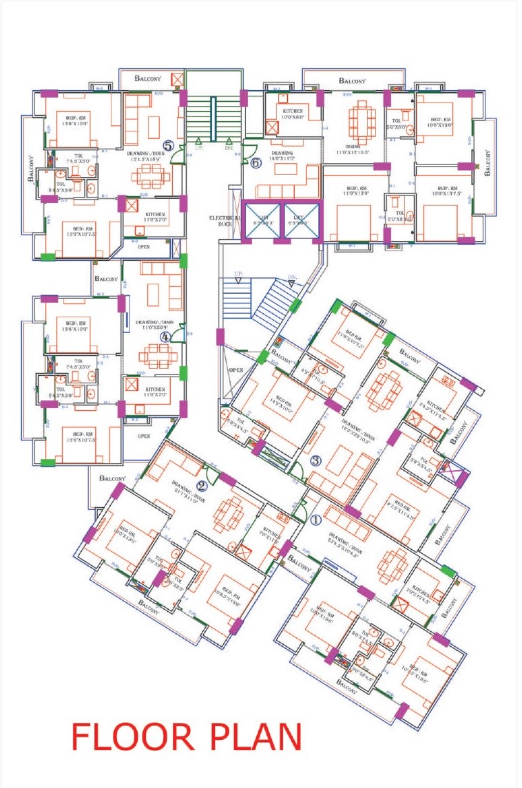 Sampada Residency Floor Plans