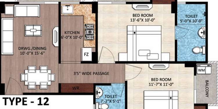 rudra buddha enclave apartment 2 bhk 1060sqft 20215705115751