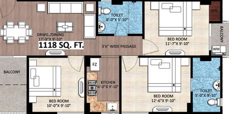 rudra buddha enclave apartment 3 bhk 1118sqft 20215805115801