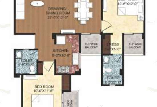 rudra ganges apartment 2 bhk 585sqft 20214304174323