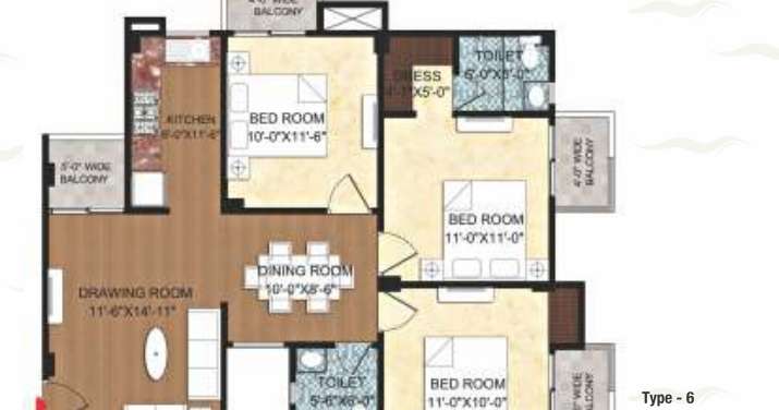 rudra ganges apartment 3 bhk 886sqft 20214304174341