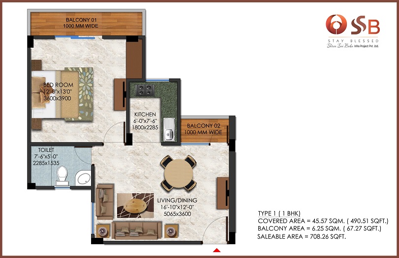 sai gaon apartment 1 bhk 708sqft 20214815114849