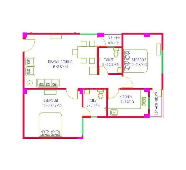 Other, shree-tridev-residency 2 Bedroom 1277 Sq.Ft. Apartment In Ashokpuram Colony Varanasi 8598793