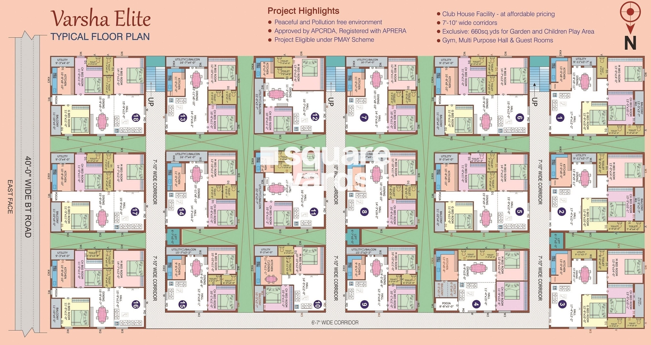 V Cube Varsha Elite Floor Plans