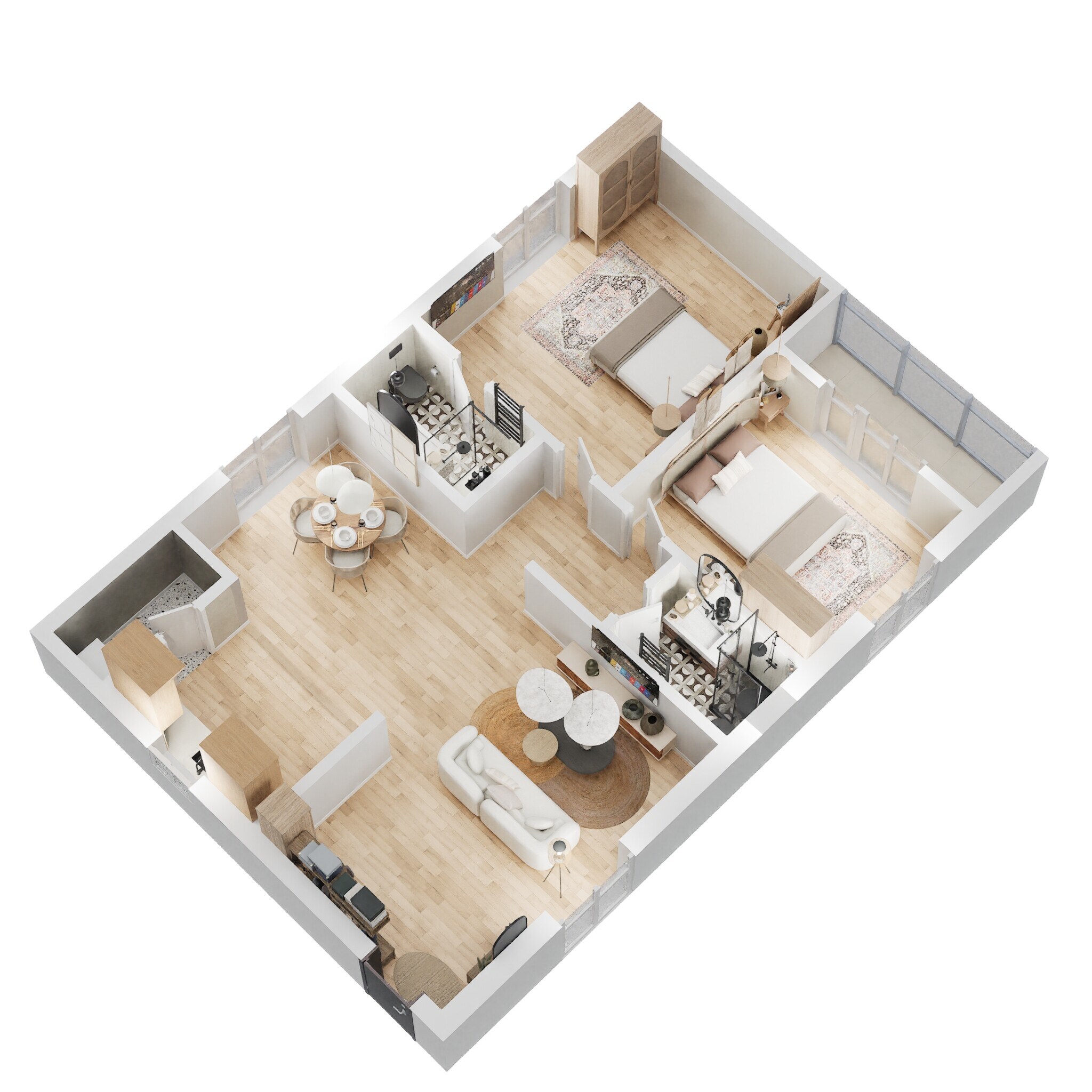 Floor plan of 2 BHK 1211 Sq. Ft. Apartment in Amaravati icon, Vijayawada