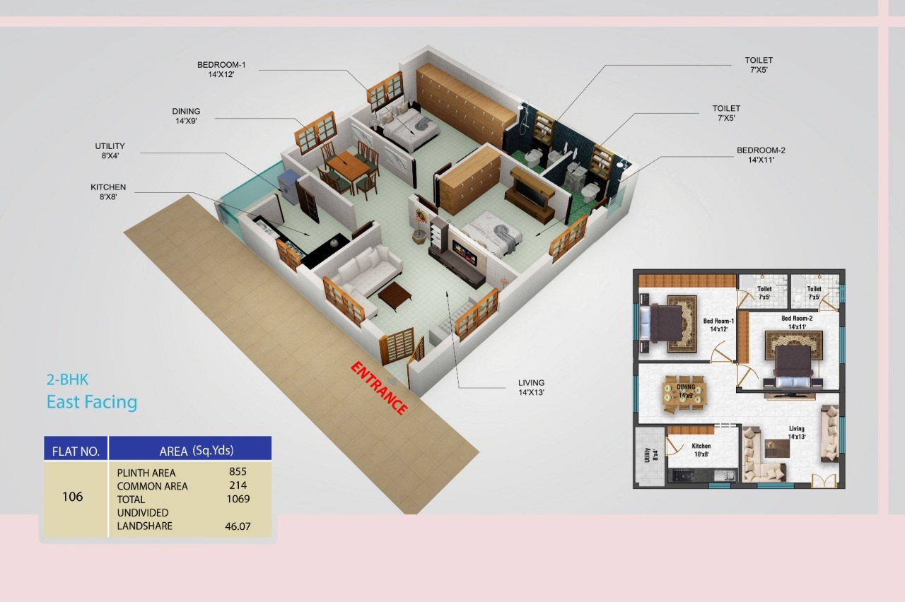 Anjana Greenpark Floor Plans - Guntupalli, Vijayawada