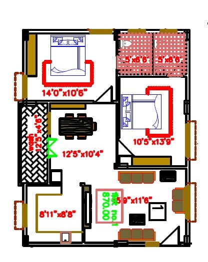 2 BHK 1289 Sq. Ft. Apartment