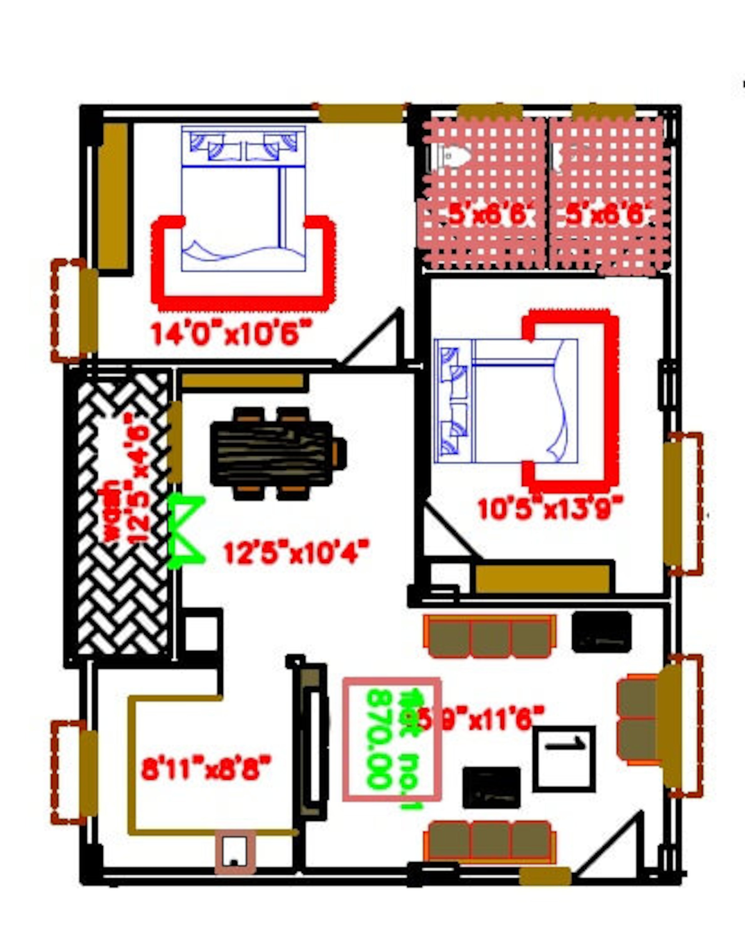 sri sai durga brundavanam advaita apartment 2bhk 1289sqft 1