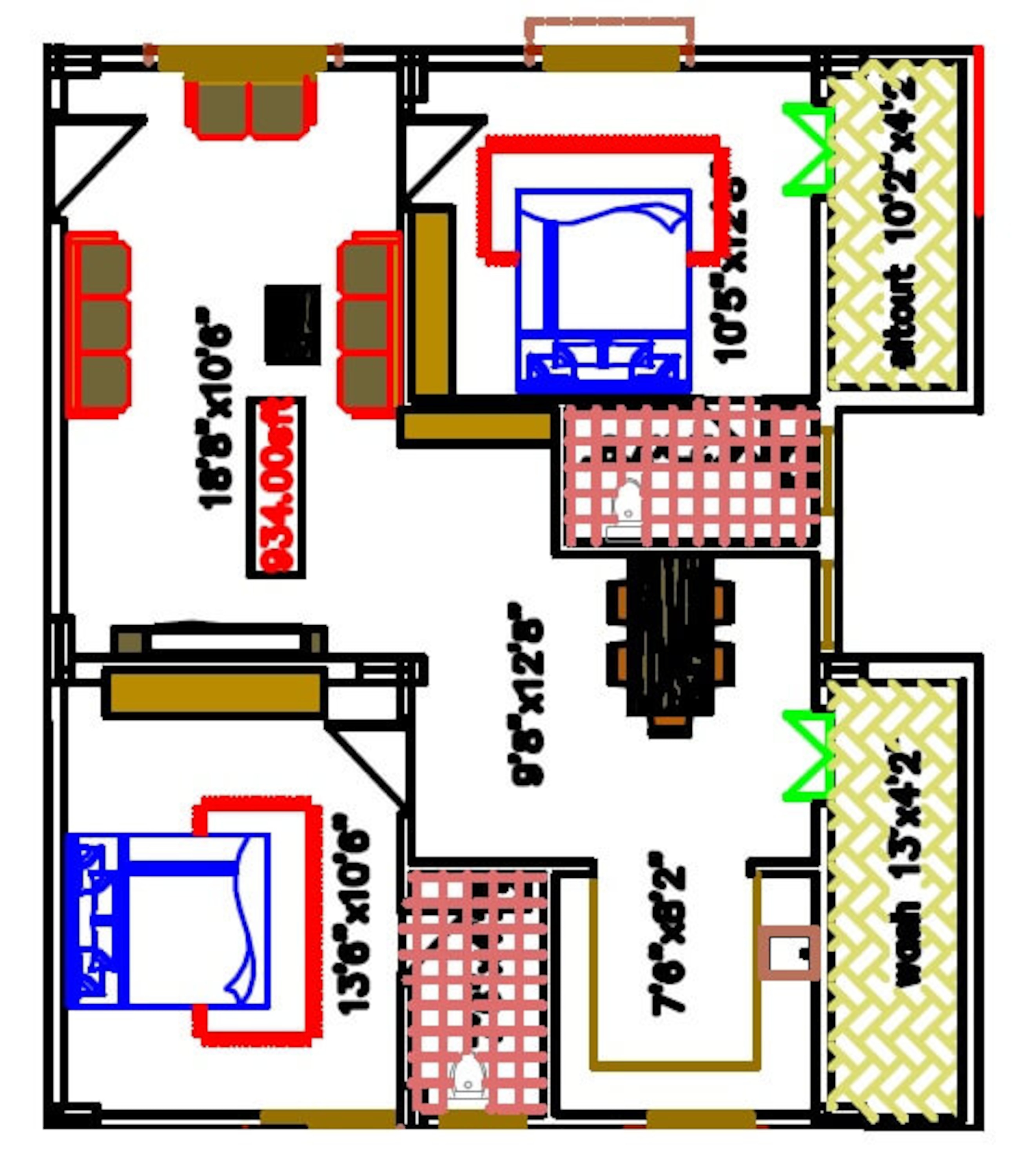 sri sai durga brundavanam advaita apartment 2bhk 1324sqft 1