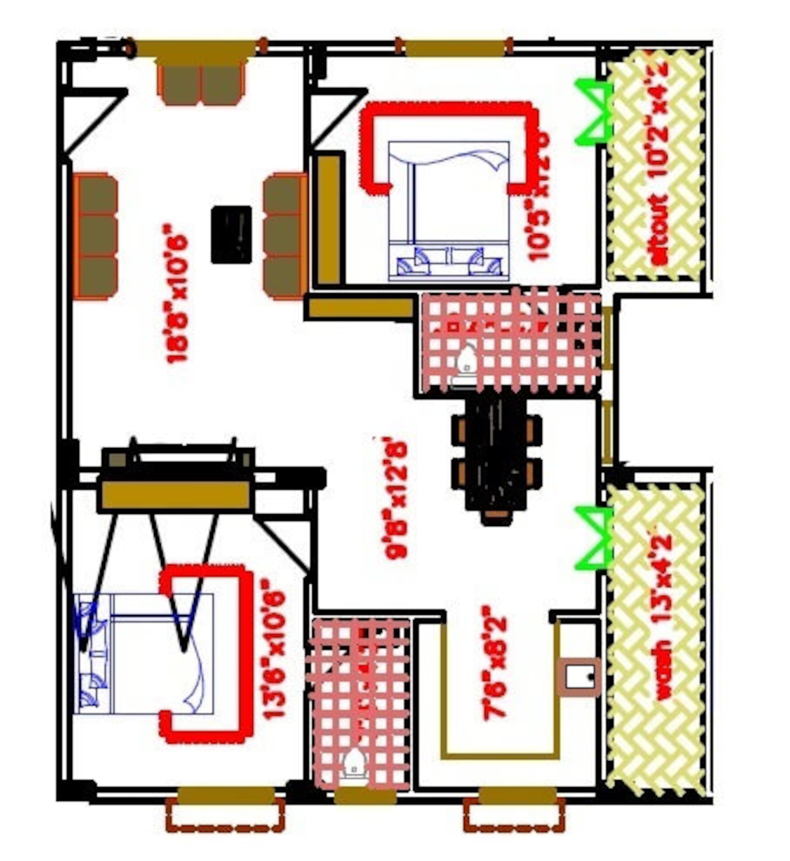 sri sai durga brundavanam advaita apartment 2bhk 1351sqft 1